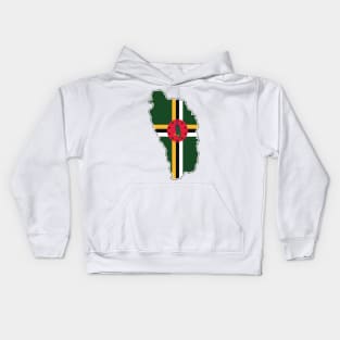 Dominican National Flag and Map Kids Hoodie